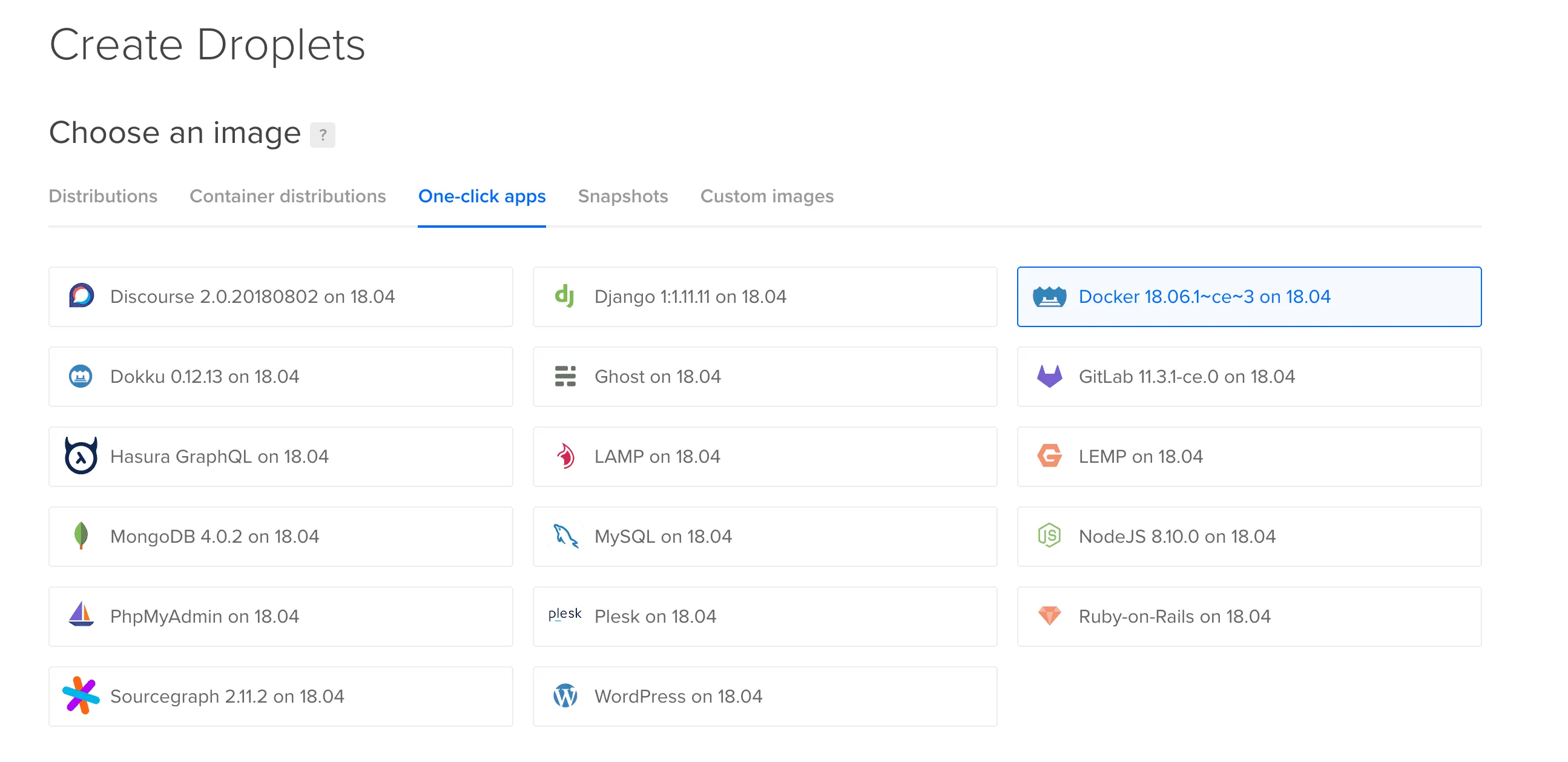 igital Ocean one-click