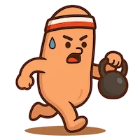 Chubs wit a kettlebell