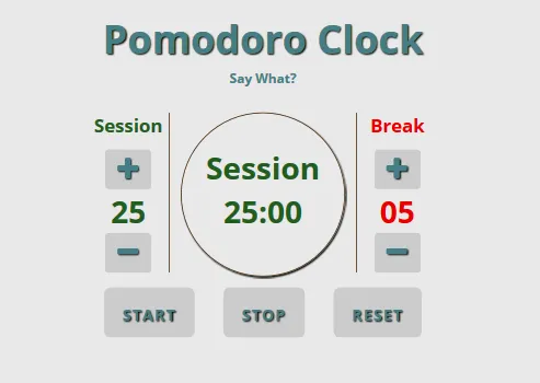 Free Code Camp Pomodoro Clock