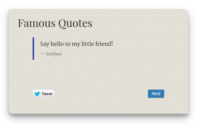 Free Code Camp Quote Generator Zipline