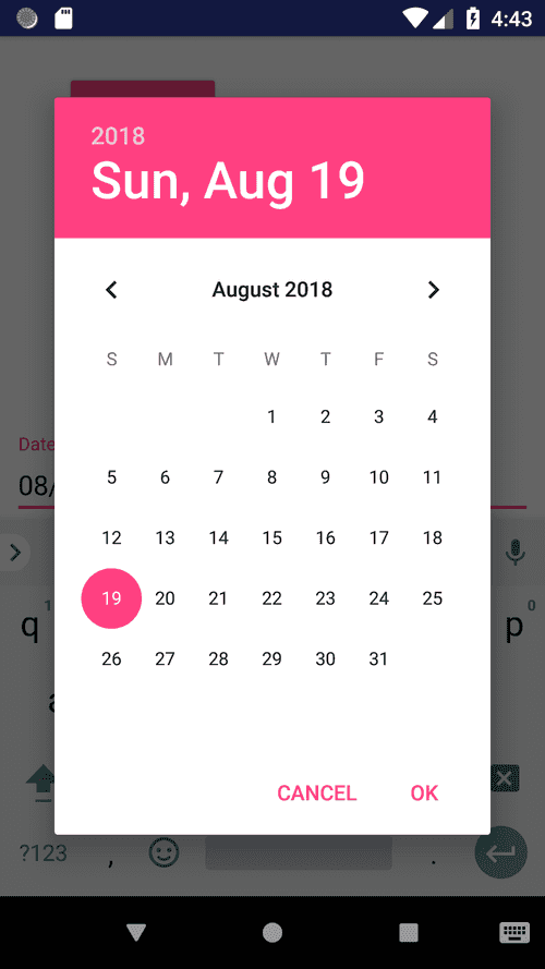 android date picker