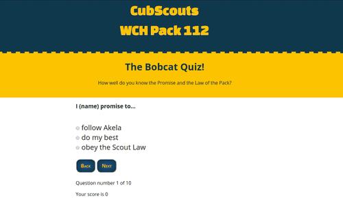 Cub Scout Quiz